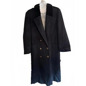 Vintage USA Made Navy Wool Double-Breasted Coat  XL